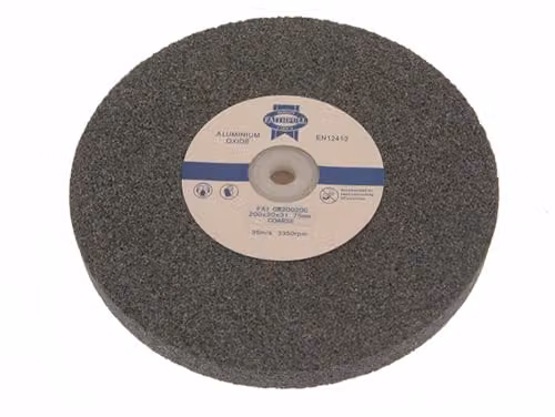 Faithfull General Purpose Coarse Alox Bench Grinding Wheel, Grey, Diameter: 200 mm, Width: 20 mm