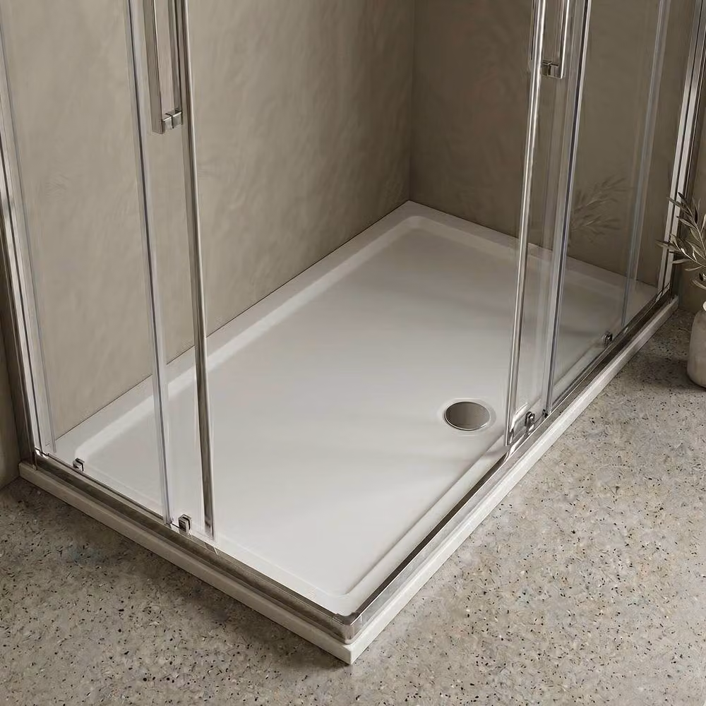 Balterley Premium Slip Resistant Rectangular Shower Tray, White, W: 1500 mm, D: 760 mm – 2