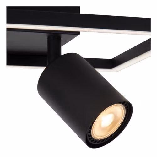 Lucide Arianne Modern LED Flush Ceiling Light, Black, W/D/H: 40 x 40 x 14.5 cm – 3