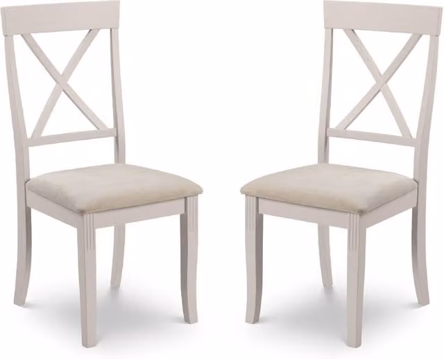 Cheshire Bromley Elegant Elephant Grey Fabric Dining Chairs - Set of 2 – 1