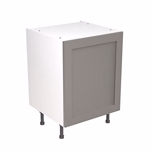 Kitchen Kit Shaker Door Flatpack Base Cabinet in Dust Grey Matt, W: 60 cm, H: 87 cm