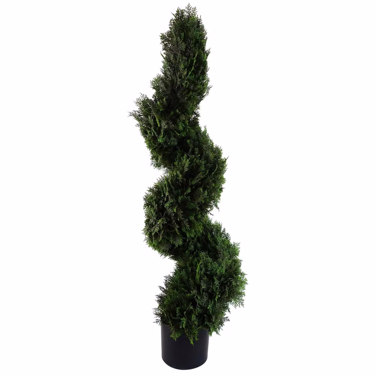 Botanik Green Artificial Spiral Cedar Tree Topiary, Height: 120 cm – 4