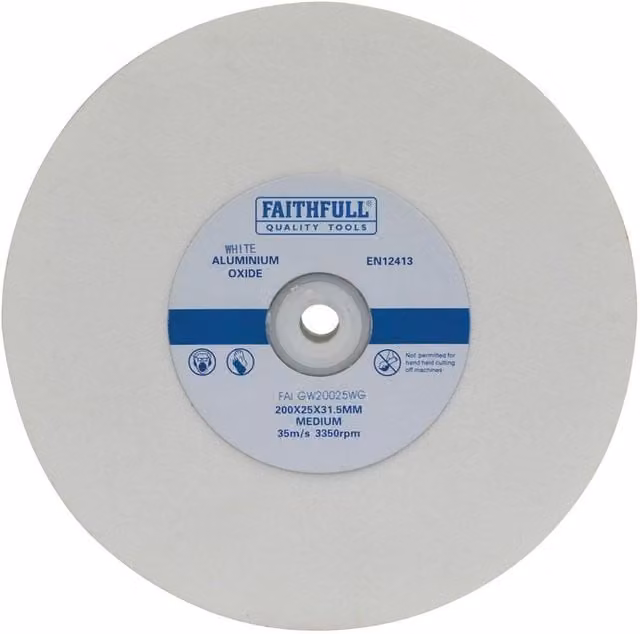 Faithfull White Aluminium Oxide Grinding Wheels, Multi Colour