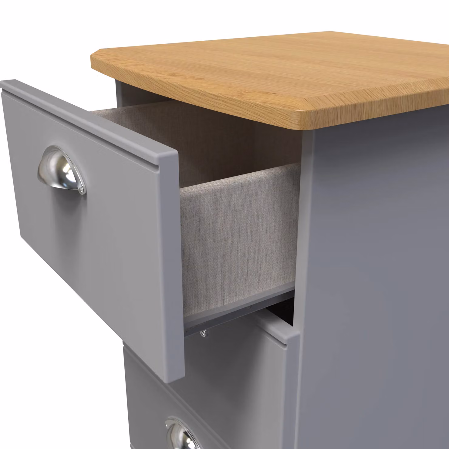 2 U Albert 4 Drawer Tall Bedside Chest in Grey – 4
