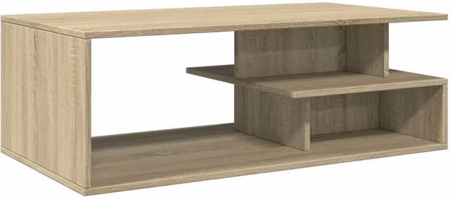 Berkfield Home Sonoma Oak Coffee Table in Light Brown, W/D/H: 102 x 55 x 35 cm