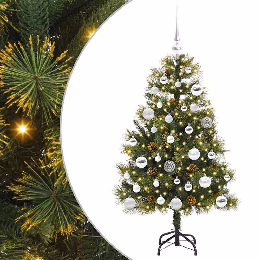 Berkfield Home Realistic Artificial Hinged Christmas Tree in Green, Height: 150 cm – 3