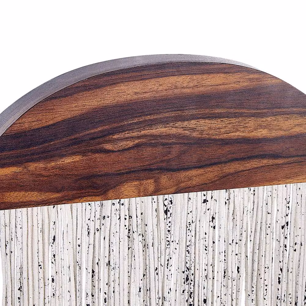 Wyld and Coco Boho Poplar Wood and Cotton Tassel Wall Hanging, Brown, W/D/H: 37 x 4 x 92 cm – 3