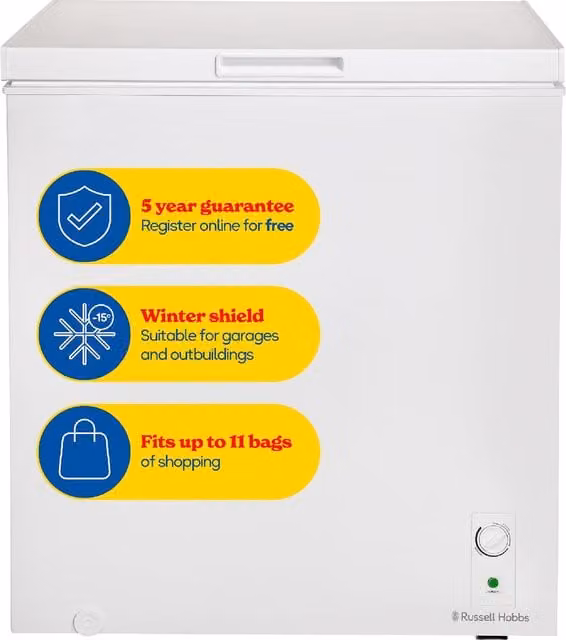 Russell Hobbs 198L White Chest Freezer RH198CF0E1 – 1