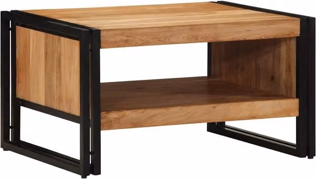 Berkfield Home Acacia Wood Coffee Table in Brown, W/D/H: 70 x 50 x 38 cm