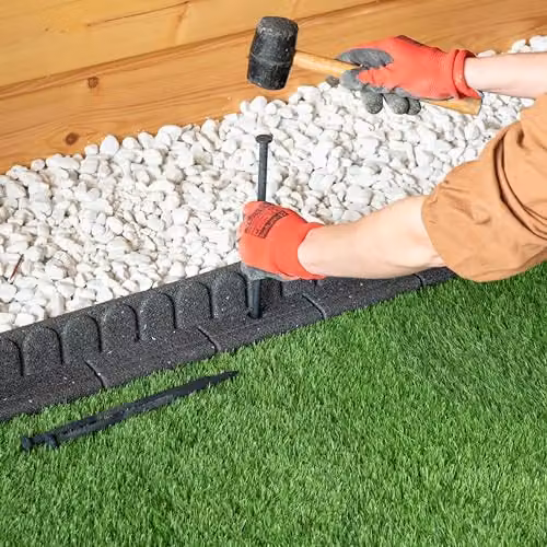 Nicoman Flexible Rubber Garden Edging Border, Brown, Pack of 2 – 4