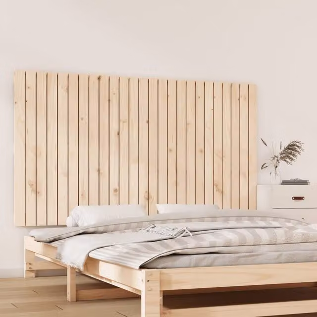 Berkfield Home Rustic Solid Wood Pine Wall Headboard, Brown, W: 159.5 cm, D: 3 cm, H: 90 cm