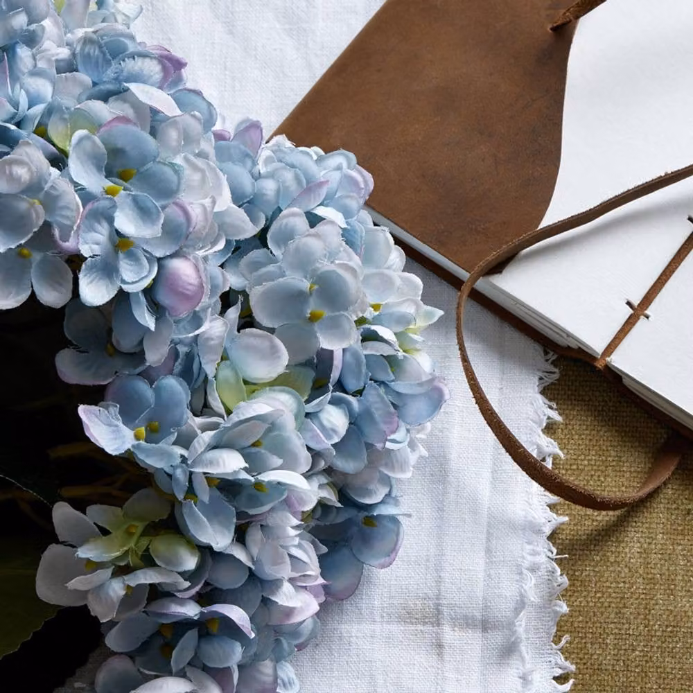 Lemon Pavilion Blue Artificial Hydrangea Bunch, W23 x D23 x H47 cm – 2