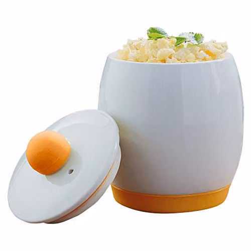 mysmartbuy Microwave Egg Cooker in White, H 14 cm x Dia 10 cm