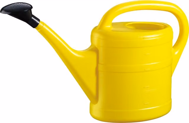 Green Wash Essential Medium 5L Outdoor Watering Can with Rose in Yellow and Black