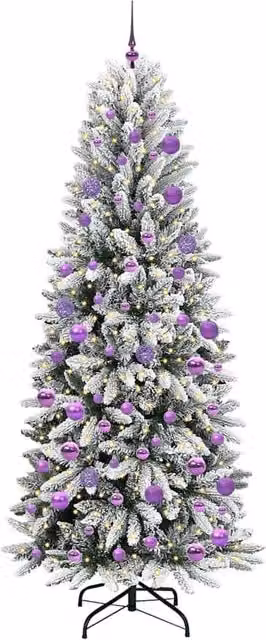 Berkfield Home Green Artificial Christmas Tree with 300 White LEDs, W/D/H: 78 x 78 x 210 cm