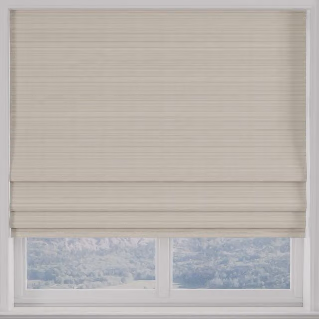 Terrys Made to Measure Blackout Roman Blind in Plain Beige Textile