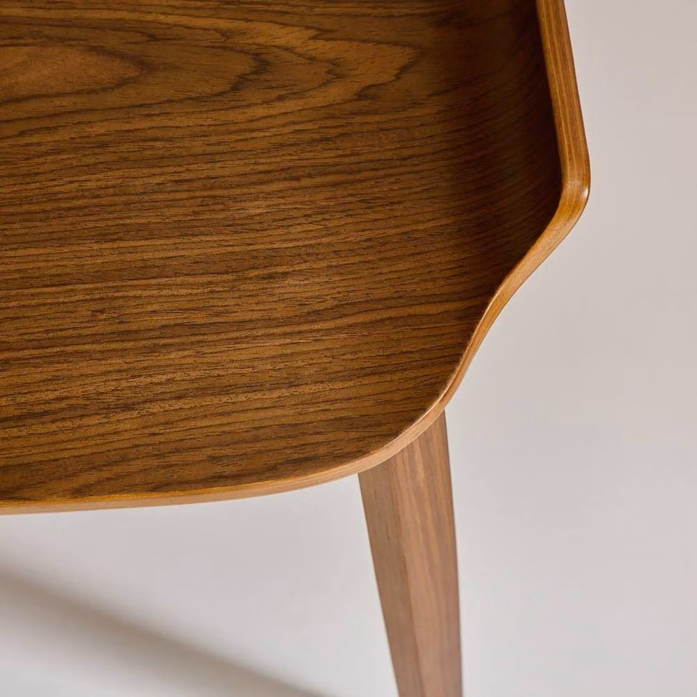 Anatole Signature Side Table in Dark Brown Walnut Finish, H: 53.5 cm, W: 46.5 cm, D: 48.5 cm – 4