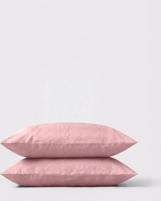 Bedable Cotton Percale Pillowcase Pair, 300 Thread Count, W/D/H: 50 x 75 cm, Brown or Pink – 2