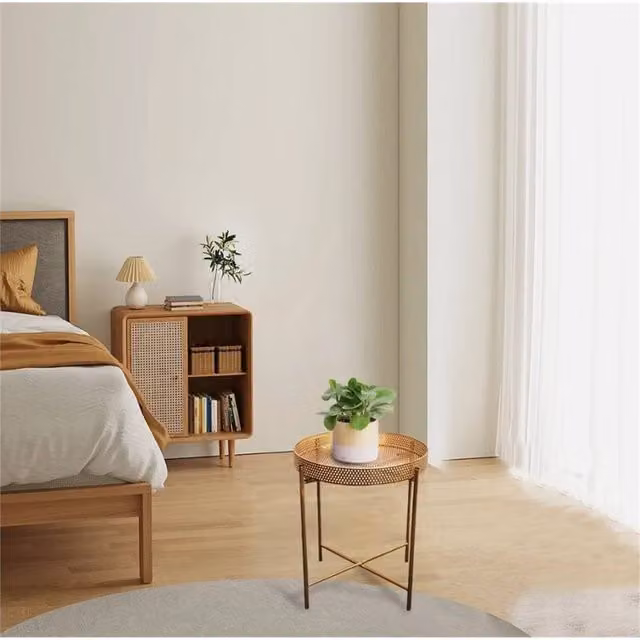 Nordara Gold Metal Round Side Table