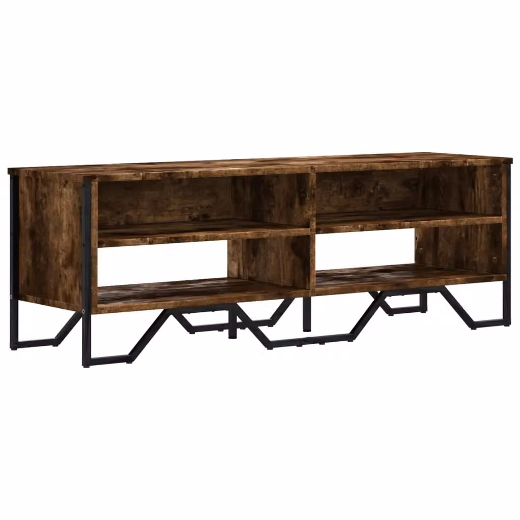 Berkfield Home Modern Smoked Oak TV Cabinet in Brown, W/D/H: 122 x 34 x 41 cm – 2