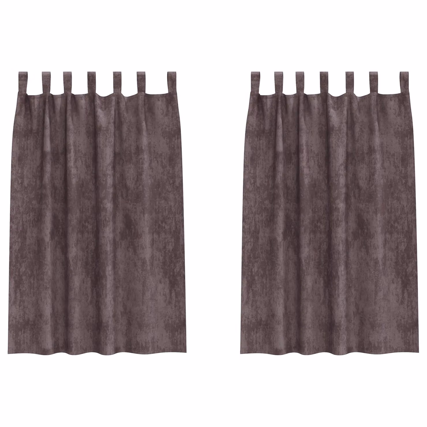 Berkfield Home Brown Velvet Eyelet Curtains, 2 Pack, H 175 cm x W 140 cm – 2