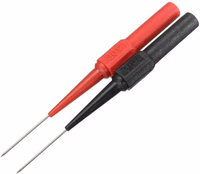 Havendro 10-Piece Stainless Steel Multimeter Back Probe Set in Black and Red