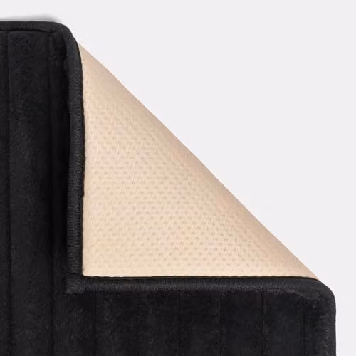 OHS Black Faux Fur Ribbed Area Rug, W/D: 120 x 170 cm – 4