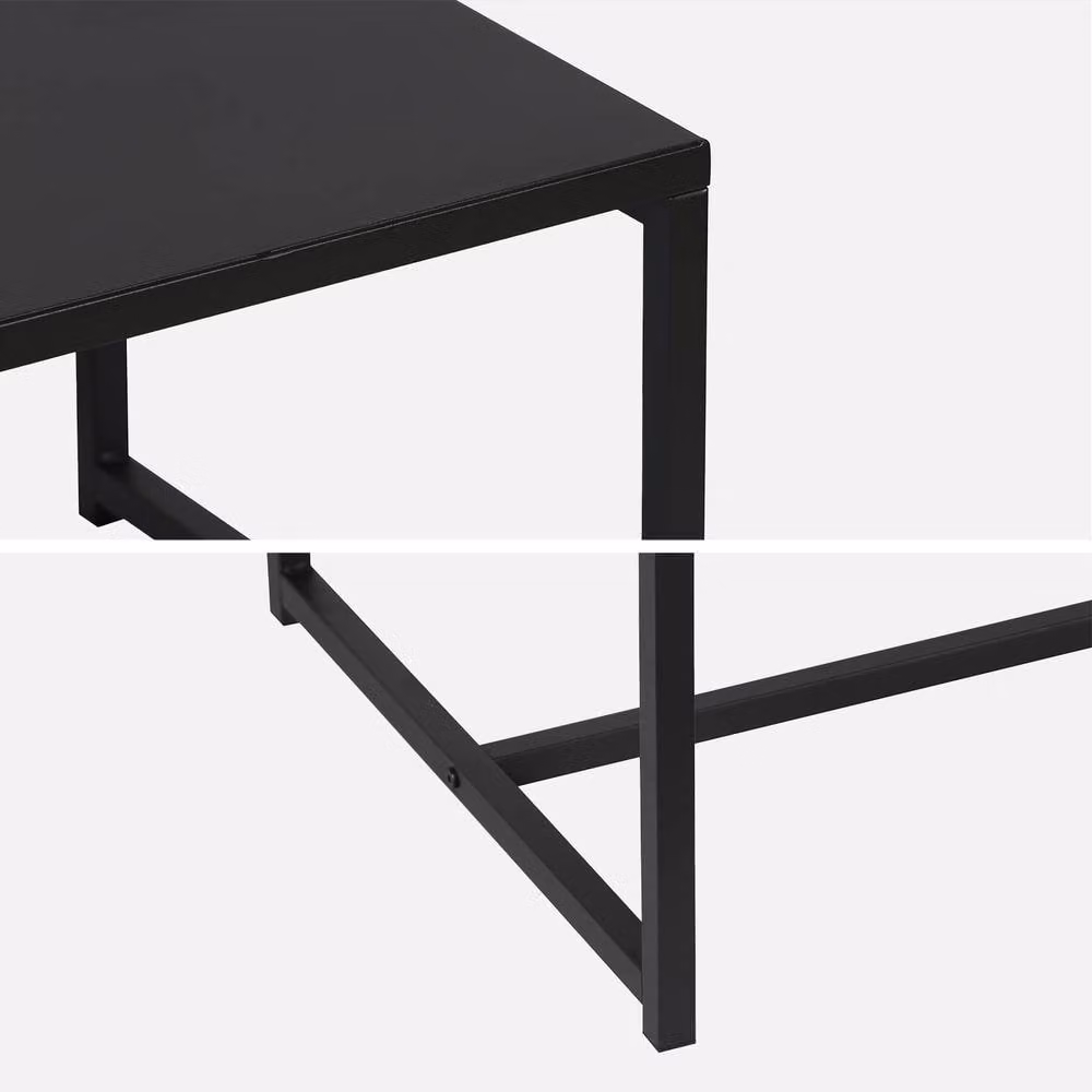 sweeek Industrial Metal Coffee Table in Black, W/D/H: 50 x 50 x 36 cm – 3