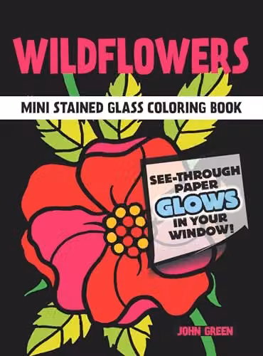 Dover Little Wildflowers Stained Glass Colouring Book