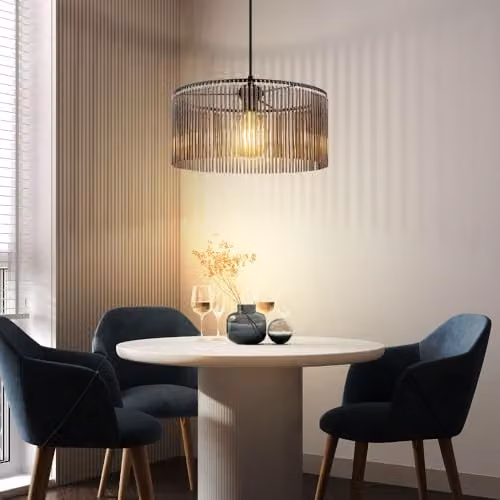 Nowa Cylinder Pendant Light in Black and Grey, Diameter: 35 cm, Height: 135 cm – 2
