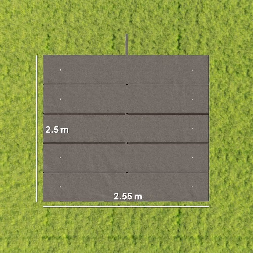 SPETLEK Grey Polyester Pergola Cover, W: 255 cm x D: 255 cm – 2