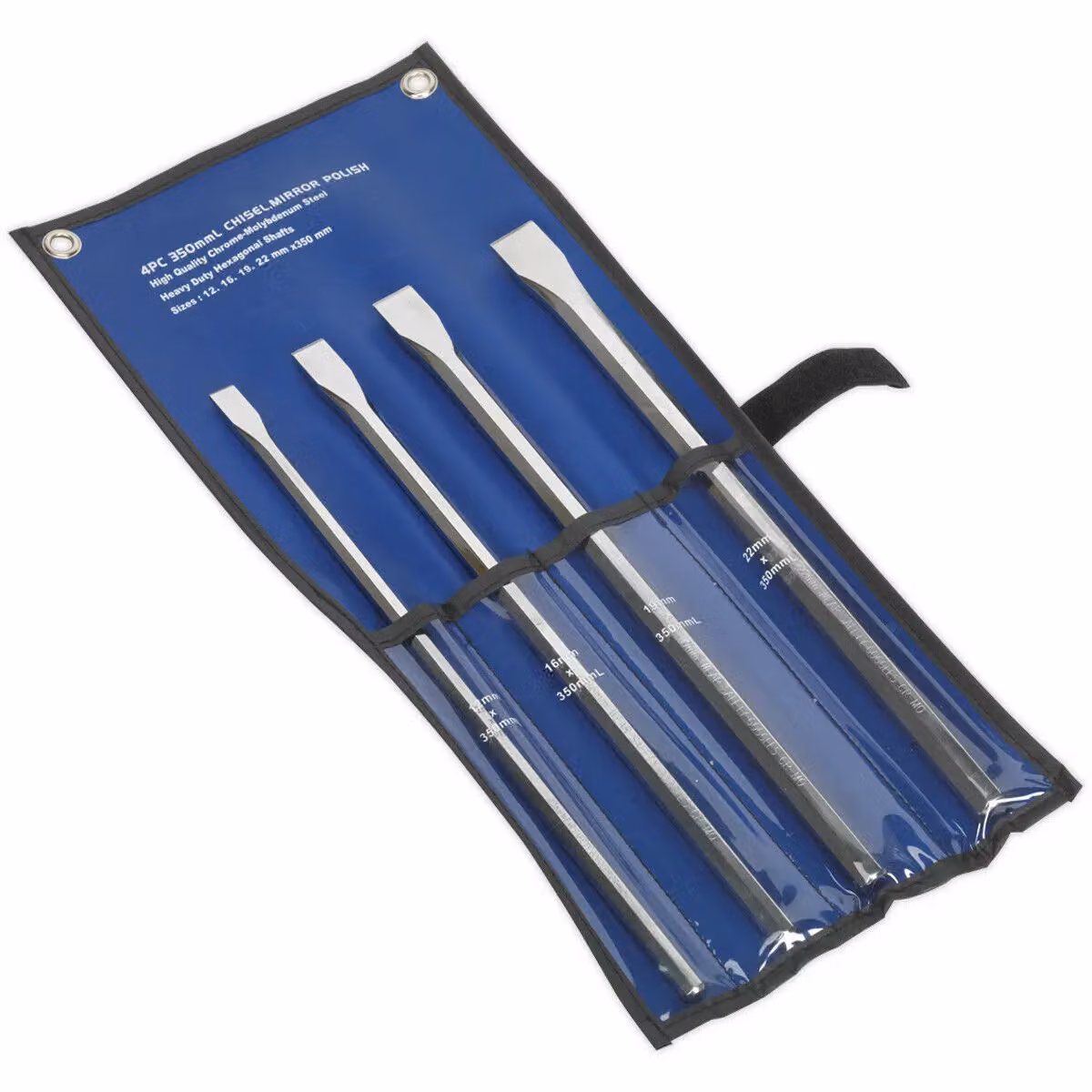 Loops 4 Piece 350mm Extra-Long Chisel Set in Silver Chrome Molybdenum Steel – 2