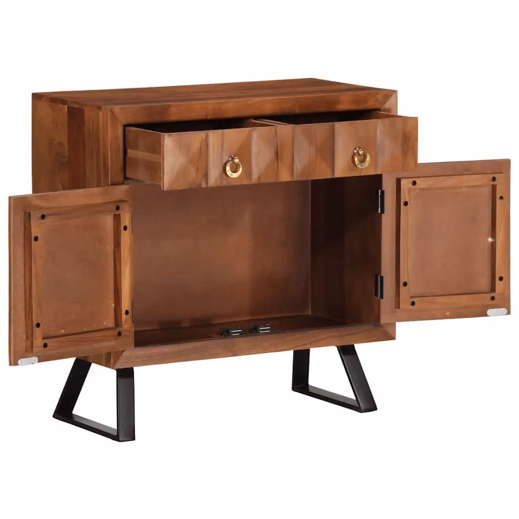 Berkfield Home Honey Brown Acacia Wood Drawer Cabinet W/D/H: 70 x 35 x 70 cm – 2