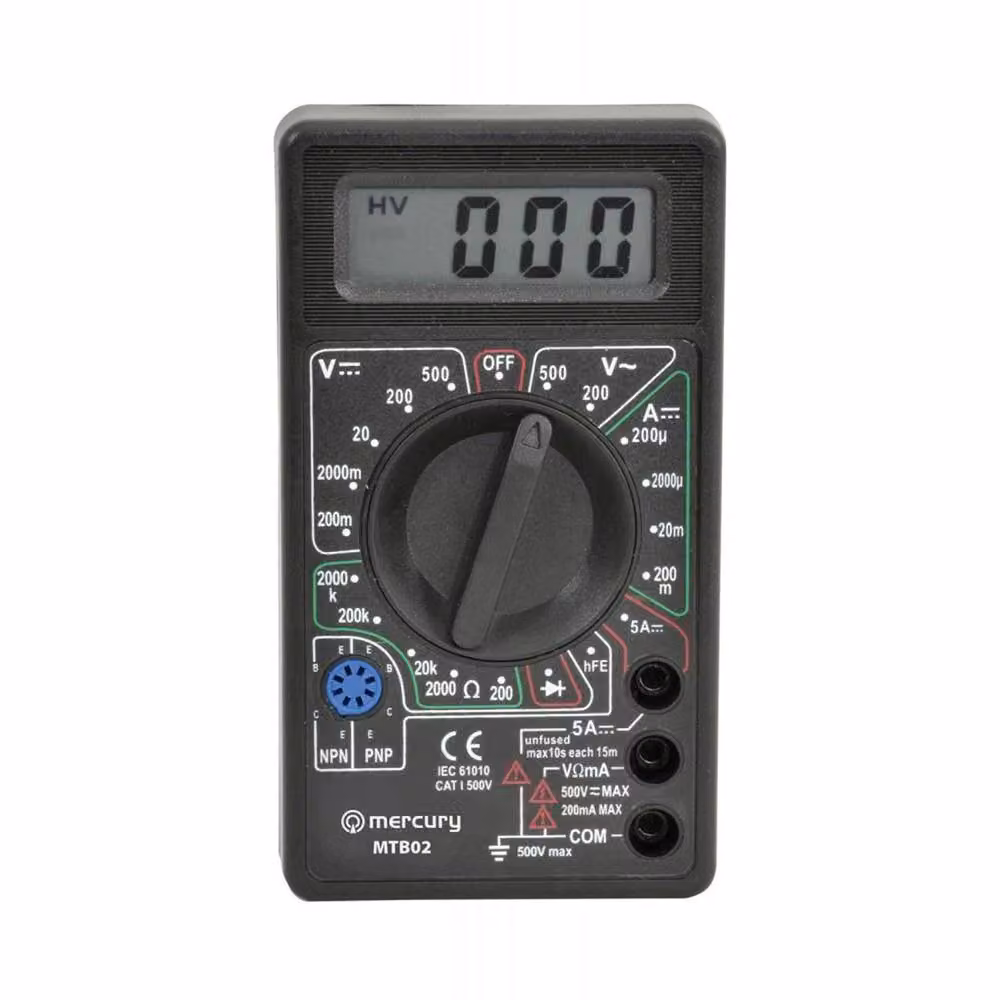 Dragodirect MTB02 19 Range Digital Multimeter AC/DC Voltage Tester, Black – 2