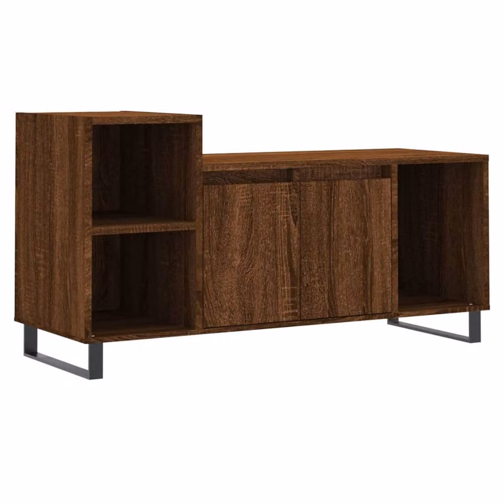 Berkfield Home Modern TV Cabinet in Brown, W/D/H: 100 x 35 x 55 cm – 2