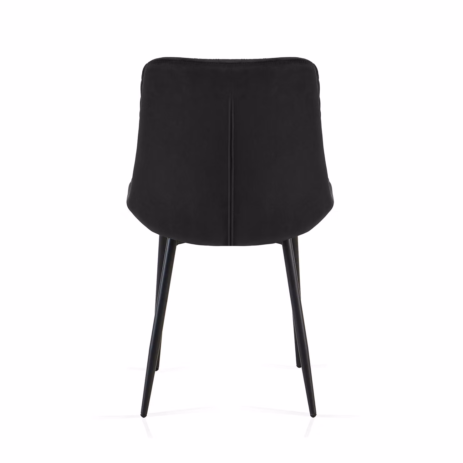 SONARA Modern Set of 2 Black Velvet Dining Chairs with Ergonomic Upholstered Seats – 6
