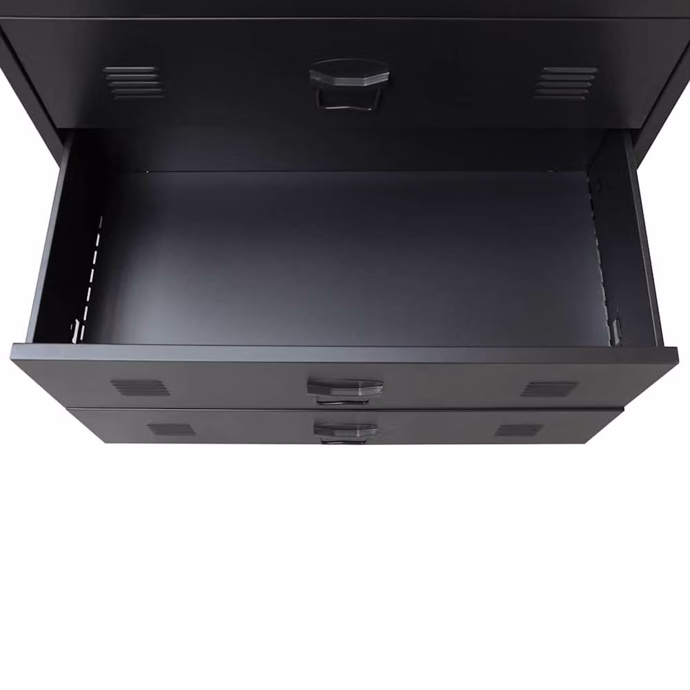 Berkfield Home Industrial Style Metal Chest of Drawers in Black, W/D/H: 78 x 40 x 93 cm – 5