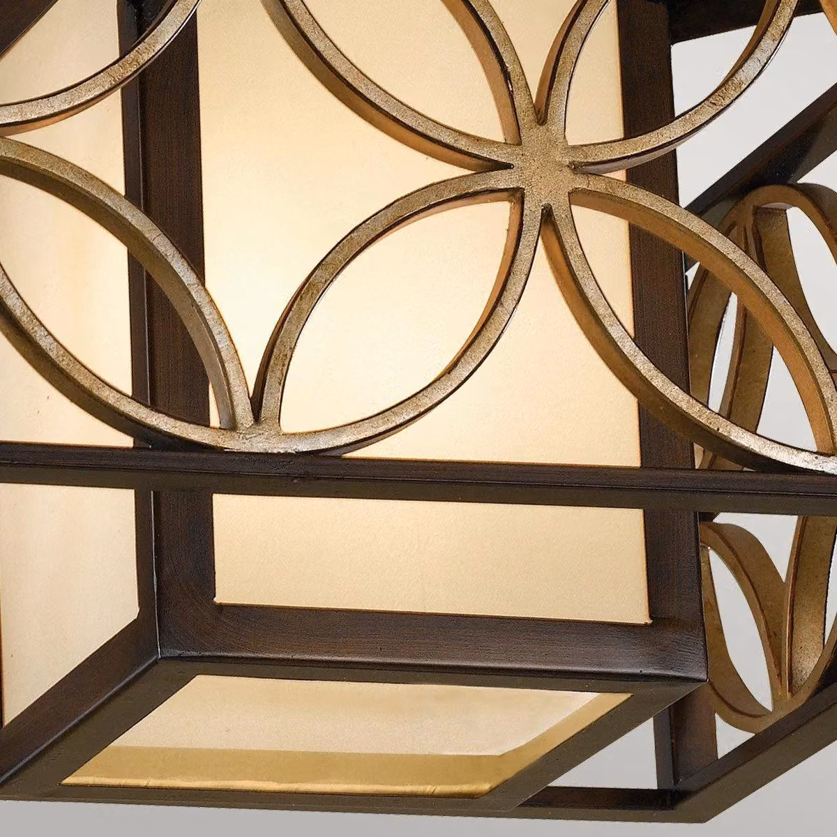 Netlighting Remy 2 Light Flush Ceiling Light in Gold, Bronze and Brown – 3