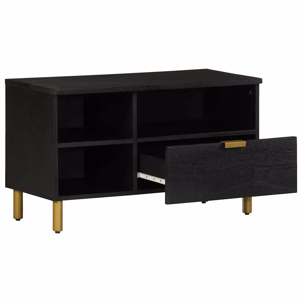 Berkfield Home Industrial TV Cabinet in Black, W/D/H: 80 x 33 x 46 cm – 2