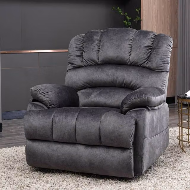Matteo Grey Microfibre Electric Power Lift Recliner Armchair with Massage and Heat Functions – 1