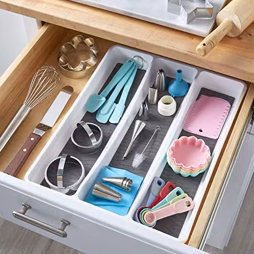 Copco White Non-Slip Cutlery Tray with Three Compartments, W/D/H: 40 x 32.7 x 4.4 cm – 3