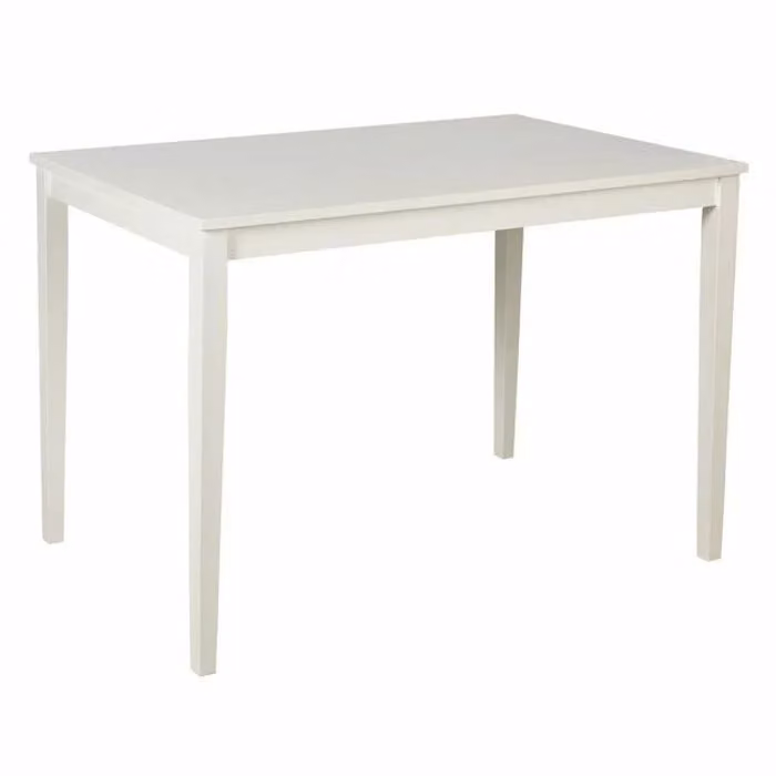 Argos Home Jessie Modern Rectangular Dining Table in White with Rubberwood Legs, W/D/H: 180 x 70 x 75 cm