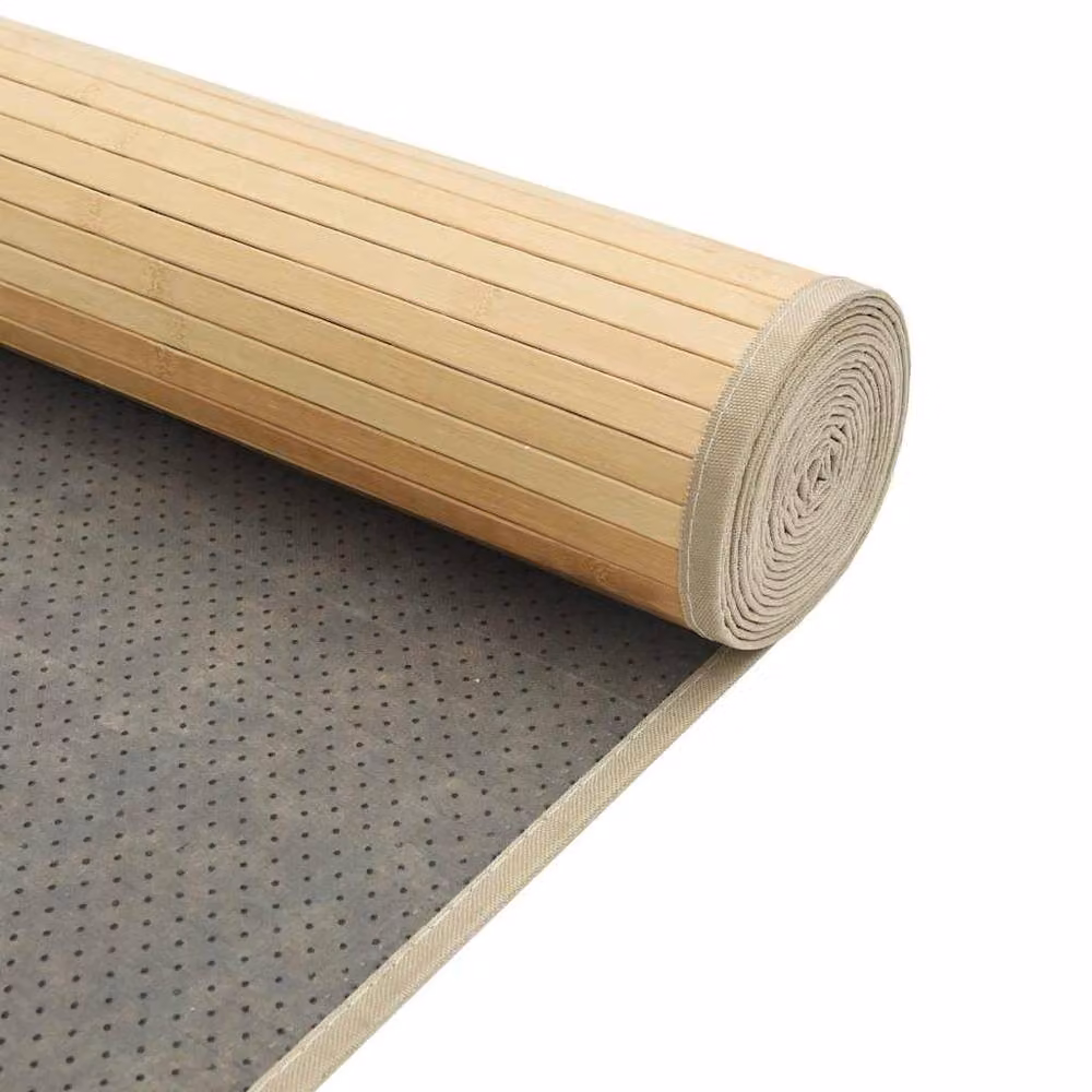 Berkfield Home Rectangular Bamboo Rug in Beige, W: 60 cm x L: 1000 cm – 2