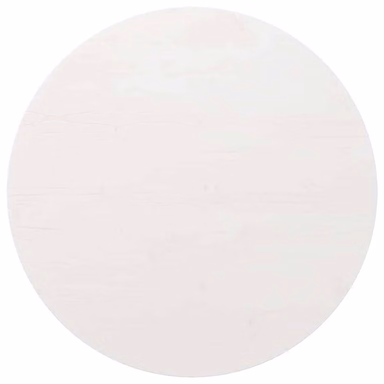 Berkfield Home White Solid Wood Pine Table Top, Diameter: 80 cm, Thickness: 2.5 cm