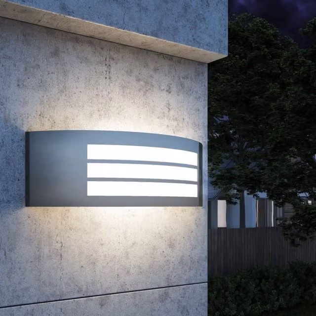 Berkfield Home Silver Stainless Steel Outdoor Wall Light for Garden and Step Areas – 1