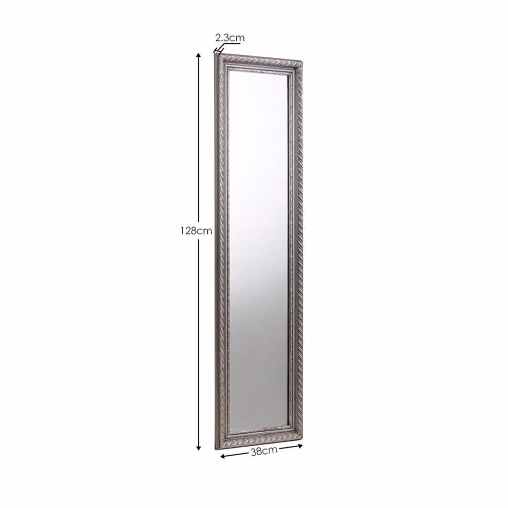 Cheshire Velora Pewter Full Length Dressing Mirror in Grey, H 128.0 cm x W 38.0 cm – 3