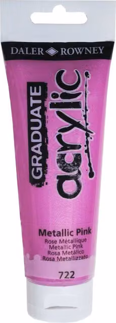 Daler Rowney Graduate Acrylic Paint Metallic Pink 120ml