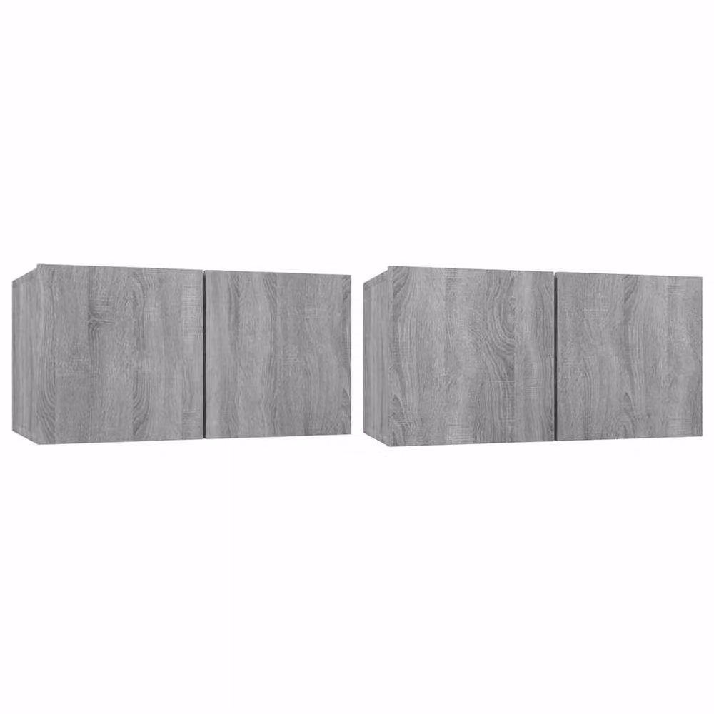 Berkfield Home Grey Sonoma Hanging TV Cabinet, 2 Piece Set, W/D/H: 60 x 30 x 30 cm – 3