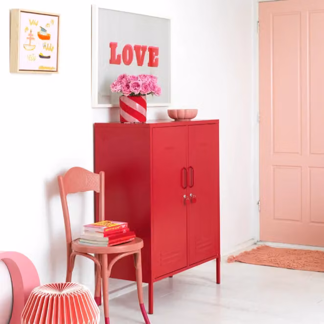Mustard Made The Midi Storage Locker in Poppy Red, H 111 x W 40 x D 85 cm – 5