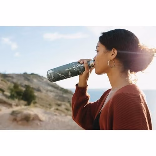 S'well Stainless Steel Vacuum Insulated Water Bottle, Green Floral, 503 ml – 2